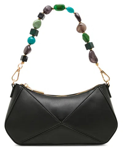 Steve Madden Danza Beaded Small Shoulder Handbag In Black