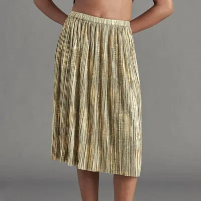 Steve Madden Darcy Midi Skirt In Gold