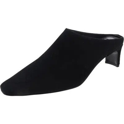 Steve Madden Davie Womens Padded Insole Faux Suede Mules In Black