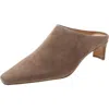 Steve Madden Davie Womens Padded Insole Faux Suede Mules In Brown