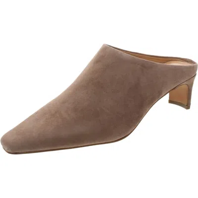Steve Madden Davie Womens Padded Insole Faux Suede Mules In Brown