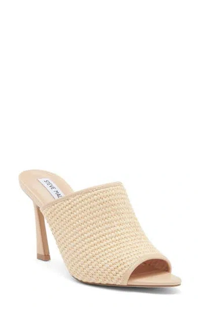 Steve Madden Dayla Peep Toe Mule In Natural Raffia