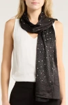 Steve Madden Dazzling Days Shine Scarf In Black