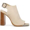 Steve Madden Deck Womens Nubuck Open Toe Heel Sandals In Neutral