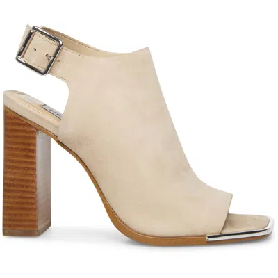 Steve Madden Deck Womens Nubuck Open Toe Heel Sandals In Neutral