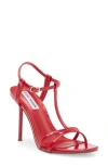 Steve Madden Deeva T-strap Sandal In Red Patent
