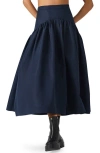 Steve Madden Delilah A-line Midi Skirt In Blue