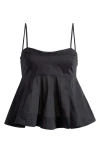 Steve Madden Delta Peplum Camisole In Black