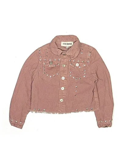 Pre-owned Steve Madden Kids' Denim Jacket In Pink