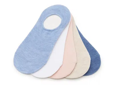 Steve Madden Denim No Show Liners 5 Pack In Multi