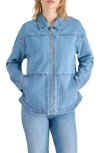 Steve Madden Denim Utility Shirt Jacket In Faded Denim
