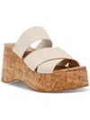 STEVE MADDEN DEO WOMENS CORK SLIP ON PLATFORM SANDALS