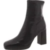 Steve Madden Desiree Womens Faux Leather Plaform Ankle Boots In Black