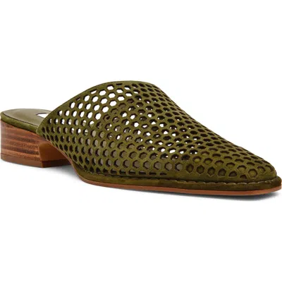 Steve Madden Dessa Perforated Mule In Green