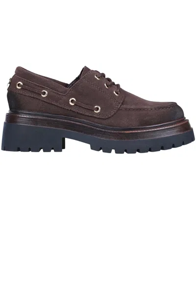 Steve Madden Detroit Lace Up Shoes In Brown
