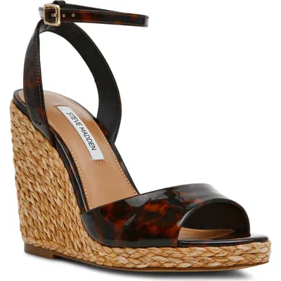 Steve Madden Devin Ankle Strap Wedge Sandal In Multi