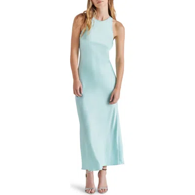 Steve Madden Diane Racerback Satin Maxi Dress In Lapis