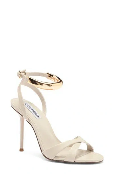 Steve Madden Dianna Sandal In Bone Leather
