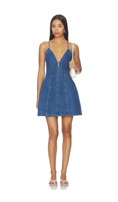 Steve Madden Dianne Dress In Denim Blue