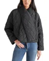 Steve Madden Women's Diarine Scarf Quilted Jacket In Black