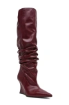 Steve Madden Distortion Knee High Boot In Burgundy