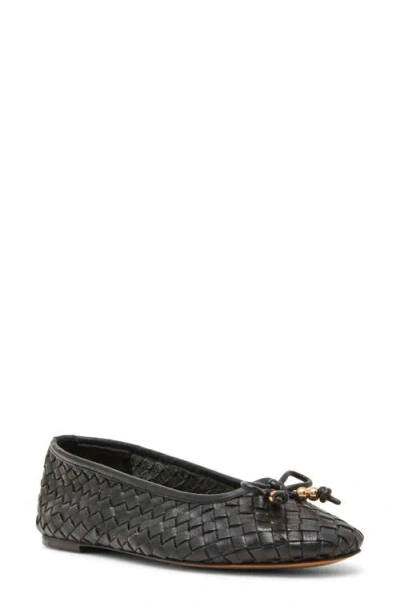 Steve Madden Divy Woven Ballet Flat In Black