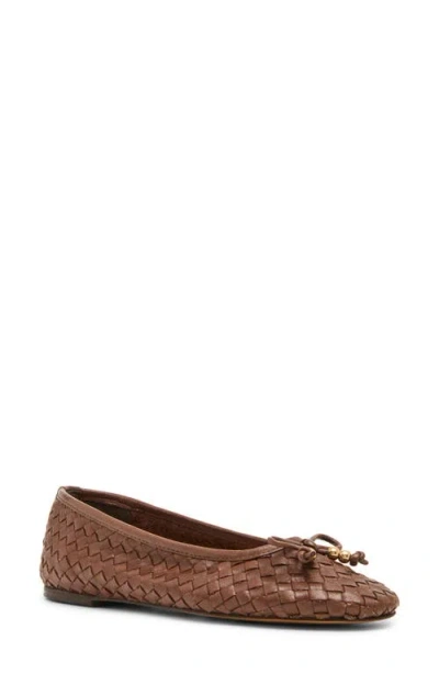 Steve Madden Divy Woven Ballet Flat In Brown