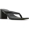 Steve Madden Dodie Block Heel Sandal In Black Leather