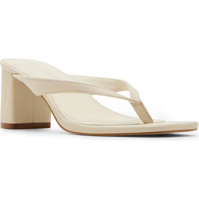 Steve Madden Dodie Block Heel Sandal In Bone Leather