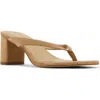 Steve Madden Dodie Block Heel Sandal In Tan Nubuck