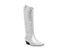 Steve Madden Dollie Western Boot In Silver
