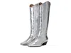 Steve Madden Dollie Western Boot In Metallic