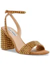 STEVE MADDEN DOMINI WOMENS LEATHER STUDDED ANKLE STRAP