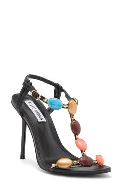 Steve Madden Donya T-strap Sandal In Black Multi