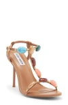 Steve Madden Donya T-strap Sandal In Cognac Multi