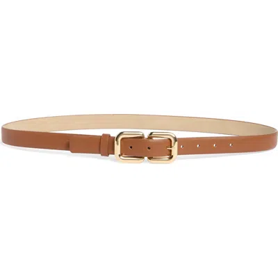 Steve Madden Double Buckle Belt In Orange