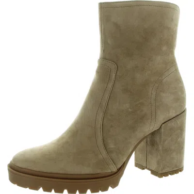 Steve Madden Dovesy Womens Block Heel Suede Ankle Boots In Multi
