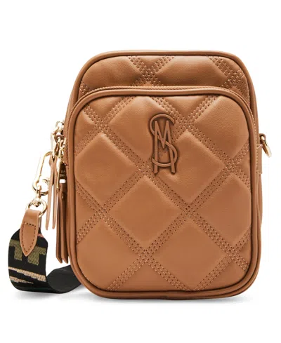 Steve Madden Drakee Quilted Small Crossbody In Cognac