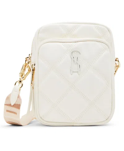 Steve Madden Drakee Quilted Small Crossbody In White