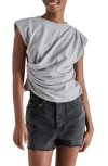 Steve Madden Draped Shoulder Pad T-shirt