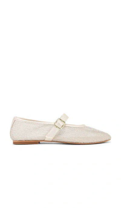 Steve Madden Dreaming Flats In Light Gold Mesh