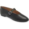 Steve Madden Dreaming Mary Jane Flat In Black Leather