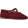 Steve Madden Dreaming Mary Jane Flat In Burgundy