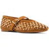 Steve Madden Dreaming Mary Jane Flat In Tan,gold Multi