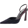 Steve Madden Drew Womens Velvet Patent Leather Slingback Heels In Multi