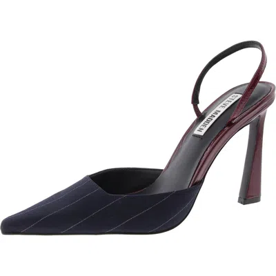 Steve Madden Drew Womens Velvet Patent Leather Slingback Heels In Multi