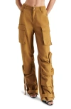 Steve Madden Duo Wide Leg Cargo Pants In Toffee