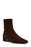 Steve Madden Dusty Bootie In Chocolate Brown Suede