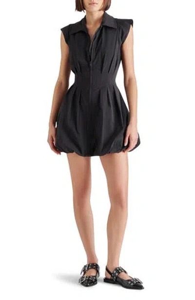 Steve Madden Dyanne Bubble Hem Minidress In Black
