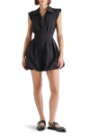 Steve Madden Dyanne Pleated Mini Dress In Black